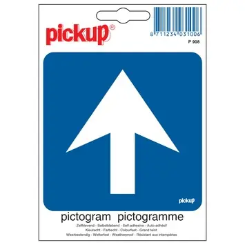 Pickup pictogram eenrichtingsverkeer 10x10 cm