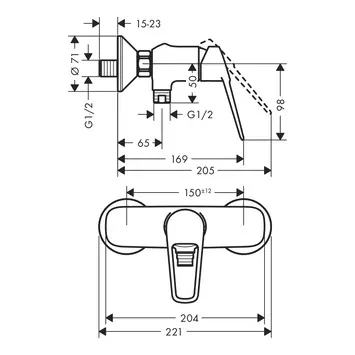Hansgrohe Douchemengkraan Novus Loop