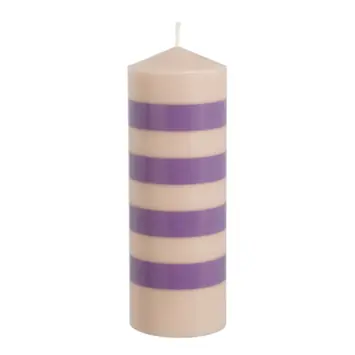 Dip-dye dinerkaars stearine roze bruin 2 stuks
