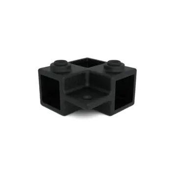 Novidade steigerbuis koppelstuk vierkant zwart ø 25 mm