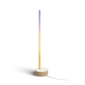 Philips gradient signe tafellamp wit en hout