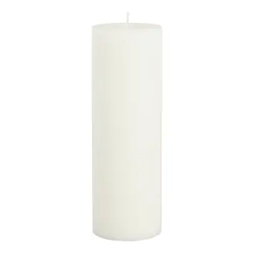 Pilaar kaars stearine wit - h20xd6,8cm