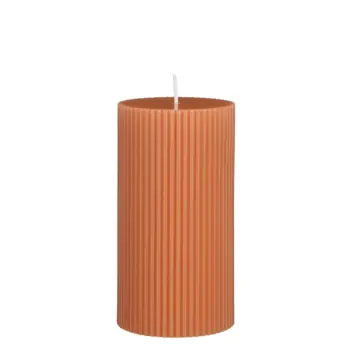 Pilaar kaars roze - h13xd7cm