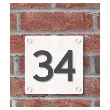 Pickup 3D Home plaat wit acrylaat 3 mm 10 x 10 cm