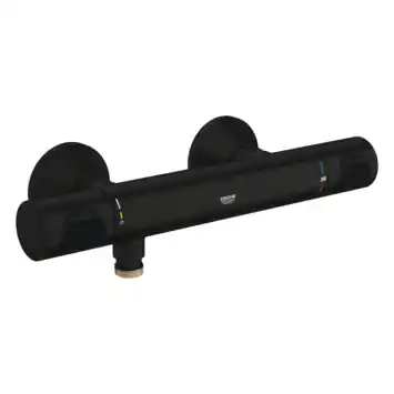GROHE thermostatische douchekraan Precision Flow mat zwart 15 cm