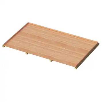 Tuinhuis vloer 3 x 3 m² inclusief 2 balken