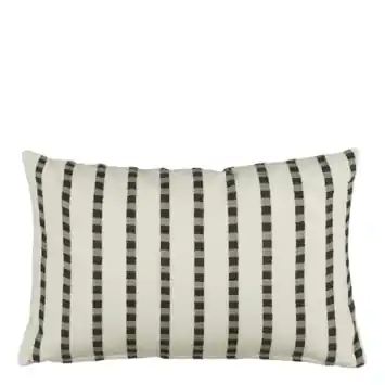 Kussen streep antraciet - l55xb35xh10cm