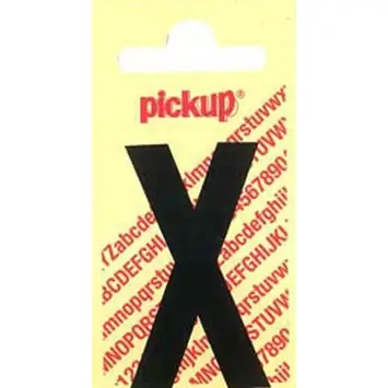 Pickup plakletter X zwart mat 90 mm