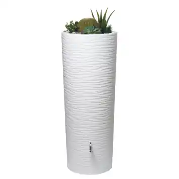 Garantia Regenton natura met plantenbak wit 350 Liter