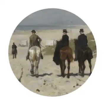 Ronde muursticker Morning Ride (dessin 119182)
