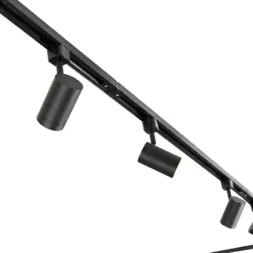 QAZQA 10-spot railsysteem Jeana 50W GU10 zwart aluminium 500 cm