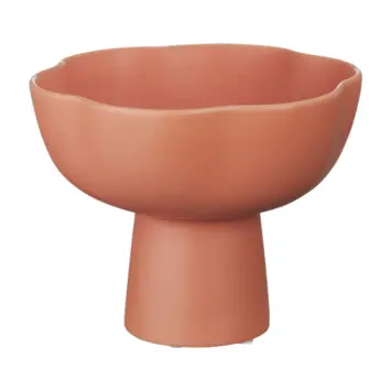 Keramieken fruitschaal rood 25x25x30cm