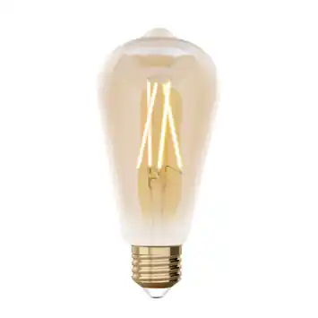 Lutec Connect slimme ledlamp Filament amber Ø6,4cm E27 7,5W
