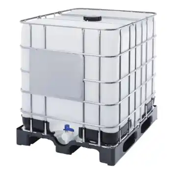 Regenton IBC tank nieuw 1000L kunststof 100 x 120 x 116 cm