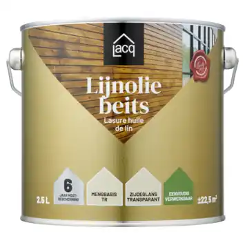Lacq lijnolie beits zijdeglans 2,5 liter