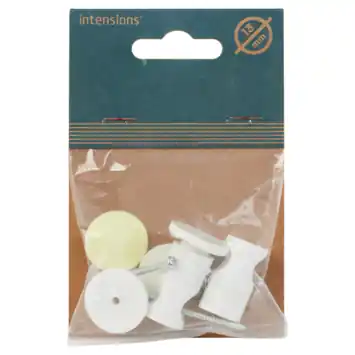 Middensteun 12,7 mm gordijnroede wit 2 stuks