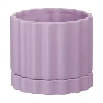 Keramieken bloempot lila 15x15x13cm