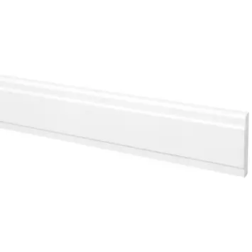 Belegstuk grenen wit gelakt 13x70mm 270cm