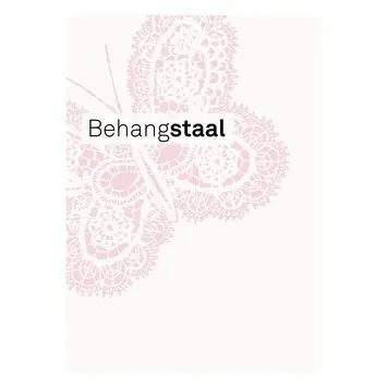 Behangstaal vliesbehang vlinders wit-roze (dessin 100114)