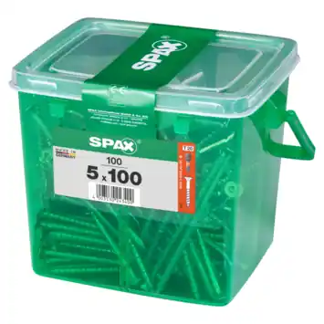 Spax universele schroef 5 x 100 mm wirox 100 stuks