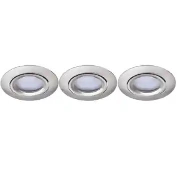 Lutec Connect slimme inbouwspot Scop geborsteld nikkel Ø 8,4cm GU10 4,7W 3 stuks