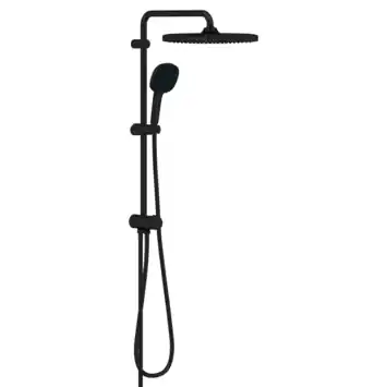 GROHE Vitalio Comfort 2025 regendouchesysteem met omstelkraan mat zwart