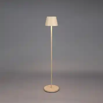 KonstSmide vloerlamp Pomezia Medium 5W oplaadbare LED verlichting zandkleurig