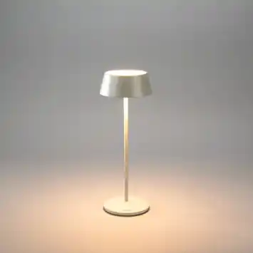 KonstSmide tafellamp Menton 2,9 W oplaadbare LED verlichting zilver