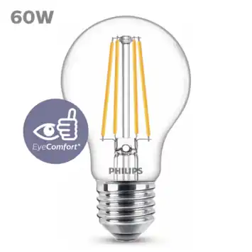 Philips LED peer E27 60W filament helder niet dimbaar