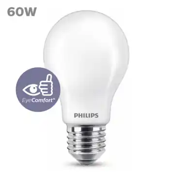 Philips LED peer E27 60W mat niet dimbaar