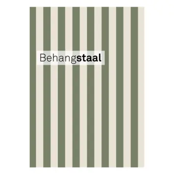 Behangstaal vliesbehang Little stripe groen - gebroken wit (dessin 145510)