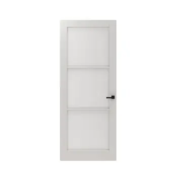 Lundia binnendeur Frama Tre 2D01 mat glas wit gegrondverfd opdek links 88 x 231,5 cm