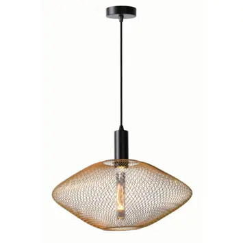 Lucide hanglamp Mesh mat goud Ø45 cm