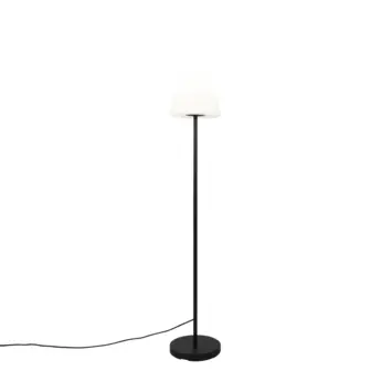QAZQA vloerlamp voor buiten Virginia 1-lichts 23W E27 zwart staal 135 cm