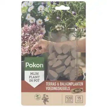 Pokon Bio terras & balkon planten voedingskegels 15 stuks