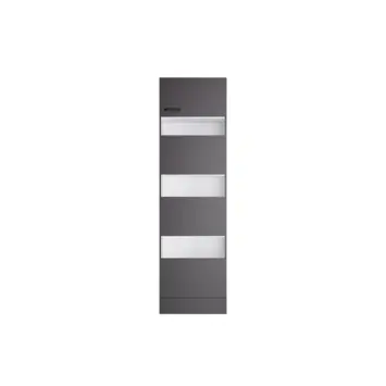 Optifit hoge kast voor wasgoed Kiel420 inclusief 4 deuren en inworpopeningen antraciet 210 x 60 x 57,1 cm